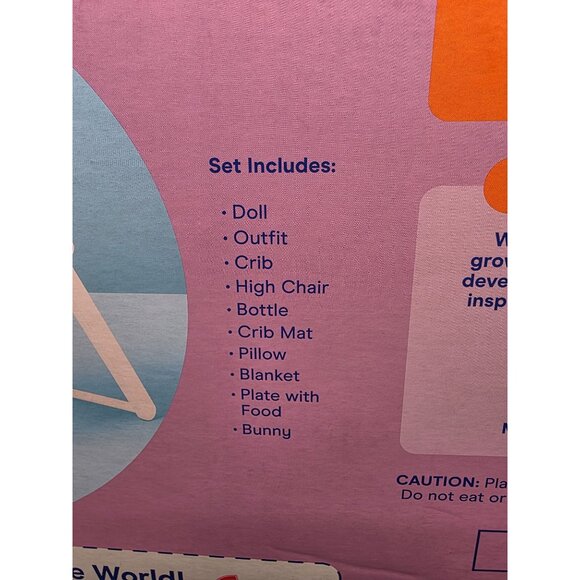 Little Baby Doll Set 10 Piece GiggleScape Ages 2+ 8" Baby - Picture 7 of 9